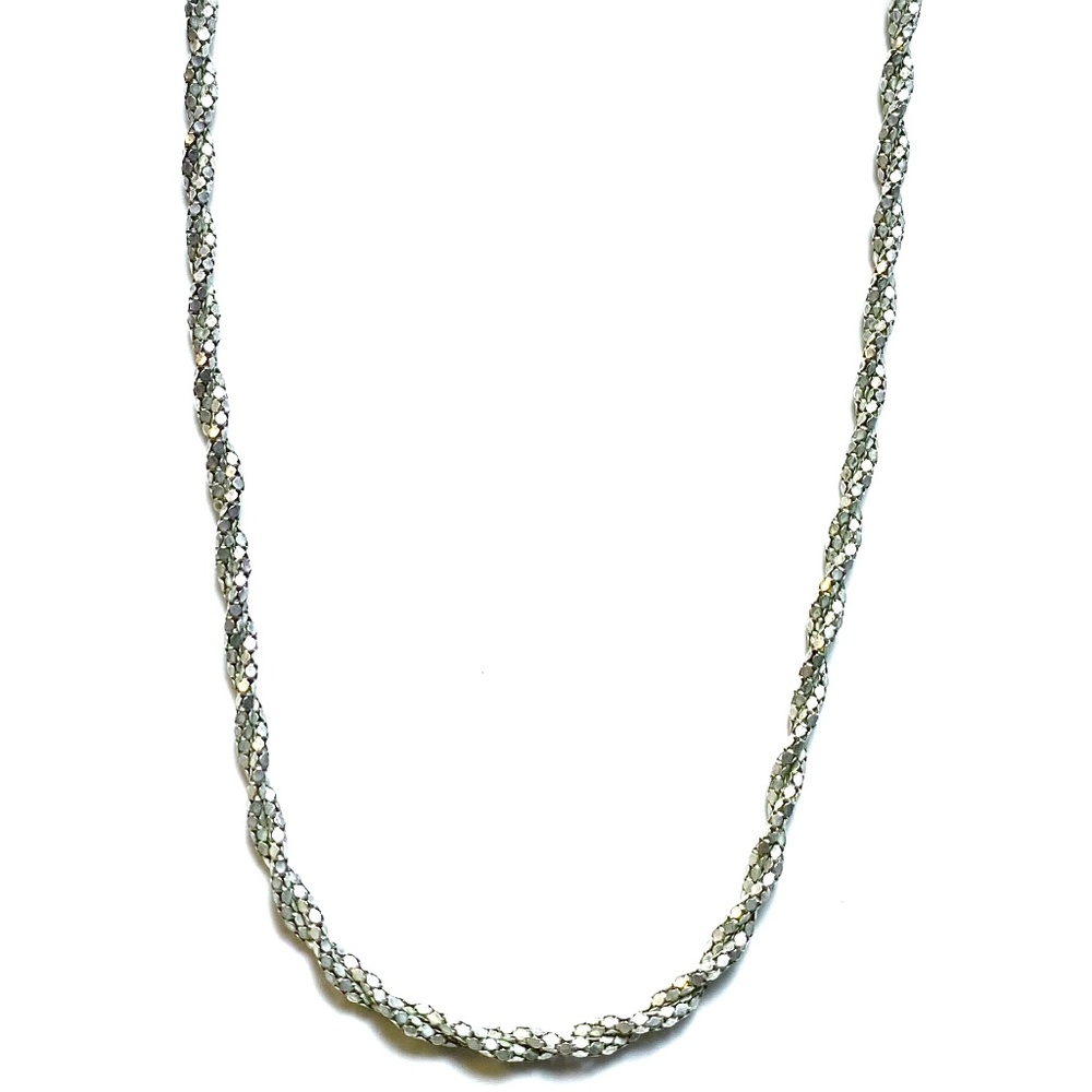 Sterling Silver Sparking Facets Rope Chain